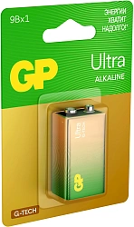 Батарея GP Ultra Alkaline 1604AUA21-5CRSBC1 9V (1шт) блистер
