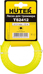 Леска для садовых триммеров Huter TS2412 d=2.4мм L=12м для GGT-800S(T)/1000S(T)/1300S(T)/1500S(T) (71/2/13)