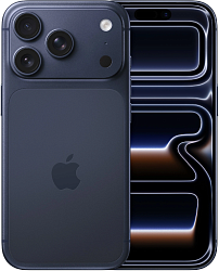 Смартфон Apple A3523 iPhone 17 Pro 512Gb 12Gb темно-синий моноблок 3G 4G 1Sim 6.3" 1206x2622 iOS 26 48Mpix 802.11 a/b/g/n/ac/ax/be NFC GPS Protect