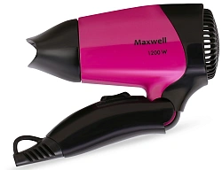 Фен Maxwell MW-2007 1200Вт черный/малиновый
