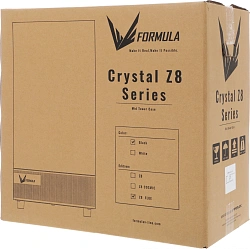 Корпус Formula Crystal Z8 FLOE черный без БП ATX 3x120mm 5x140mm 1xUSB2.0 1xUSB3.0 1xUSB3.1 audio bott PSU