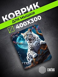 Коврик для мыши Cactus Snow Leopard рисунок 400x300x3мм (CS-MP-PRO16XL)