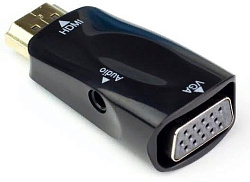 Переходник аудио-видео Premier 5-983AC HDMI (m)/VGA (f)/Jack 3.5 (f) черный