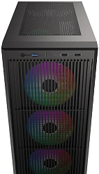 Корпус ID-Cooling Ware 300 черный без БП mATX 6x120mm 2xUSB2.0 1xUSB3.0 audio bott PSU