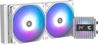 Система водяного охлаждения Zalman Alpha2 A24 ARGB Soc-AM5/AM4/1200/1700/1851 белый 4-pin 29.7dB Al+Cu LCD 2000gr Ret (ALPHA2 A24 WHITE)