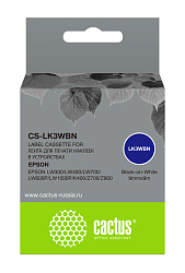 Картридж ленточный Cactus CS-LK3WBN LK-3WBN черный на белом 9x9 для Epson LW300/LW400/LW700/LW600P/LW1000P/K400/Z700/Z900