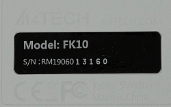 Клавиатура A4Tech Fstyler FK10 белый/серый USB (FK10 WHITE)