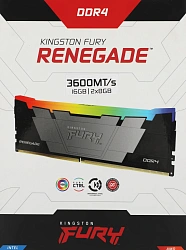 Память DDR4 2x8GB 3600MHz Kingston KF436C16RB2AK2/16 Fury Renegade RGB RTL Gaming PC4-28800 CL16 DIMM 288-pin 1.35В kit dual rank с радиатором Ret