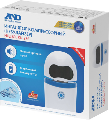 Ингалятор A&D CN-236 компрессорный портативный белый