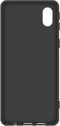 Чехол (клип-кейс) BoraSCO для Samsung Galaxy A01 Core Silicone Case черный (матовый) (39204)