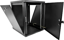 Шкаф коммутационный ЦМО (ШРН-М-15.650.1-9005) настенный 15U 600x650мм пер.дв.металл направл.под закл.гайки 120кг черный 581мм 27.36кг 180град. 745мм IP20 сталь