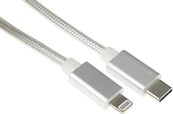 Кабель Cactus CS-LG.USB.C-1 USB Type-C (m)-Lightning (m) 1м белый блистер