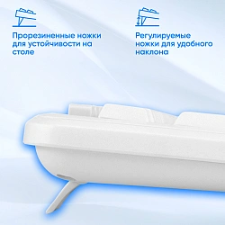 Клавиатура Оклик K225W белый USB беспроводная Multimedia (1875235)