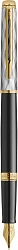Ручка перьев. Waterman Reflections of Paris Hemisphere DeLuxe (2200837) Black GT M подар.кор.