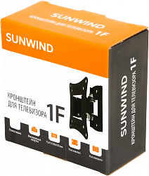 Кронштейн для телевизора SunWind 1F черный 20"-29" макс.15кг настенный поворот и наклон
