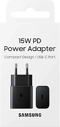 Сетевое зар./устр. Samsung EP-T1510 15W 2A (PD) USB-C Samsung черный (EP-T1510XBEGEU)