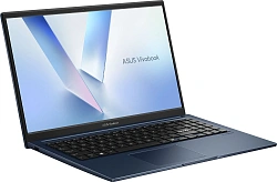 Ноутбук Asus Vivobook 15 X1504MA-BQ601 Core 3 304 8Gb SSD256Gb Intel Graphics 15.6" IPS FHD (1920x1080) без ОС blue WiFi BT Cam (90NB17I1-M01140)