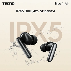 Гарнитура внутриканальные Tecno True 1 Air TU01 кремовый беспроводные bluetooth в ушной раковине (TU01 AIR CREAMY WHITE)