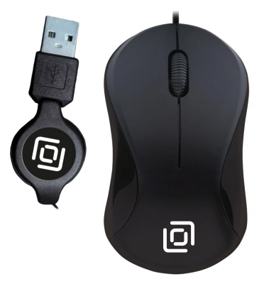 Мышь Оклик 115SR черный оптическая 1000dpi USB для ноутбука 3but (492888)