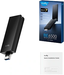 Сетевой адаптер Wi-Fi Cudy WU6500 BE6500 USB 3.0 (ант.внеш.несъем.) 2ант.