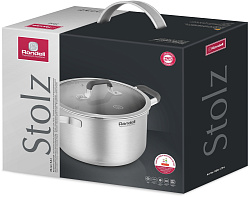 Кастрюля Rondell Stolz RDS-1754 5.2л. d=24см (с крышкой) стальной
