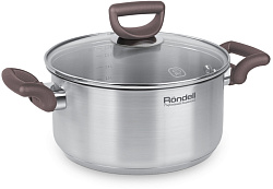 Кастрюля Rondell Fest RDS-1322 2.8л. d=20см (с крышкой) стальной