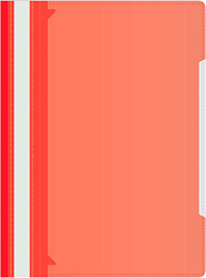 Папка-скоросшиватель Бюрократ -PS-K20RED A4 прозрач.верх.лист карм.на лиц.стор. пластик красный 0.12/0.16