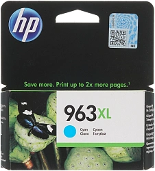 Картридж струйный HP 963XL 3JA27AE голубой (1600стр.) для HP OfficeJet Pro 901x/902x HP