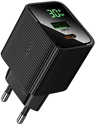 Сетевое зар./устр. Hoco CS84A Excellent PD30W+QC3.0 30W 3A (PD+QC) универсальное черный (64554)