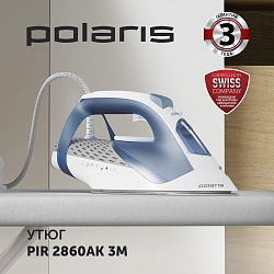 Утюг Polaris PIR 2860AK 3m 2800Вт белый/синий