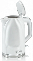 Чайник электрический Gorenje K17DPW 1.7л. 2200Вт белый/серебристый корпус: металл/пластик