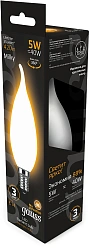 Лампа филам. Gauss Filament 5Вт цок.:E14 свеча 220B св.свеч.бел.теп. (упак.:10шт) (104201105)