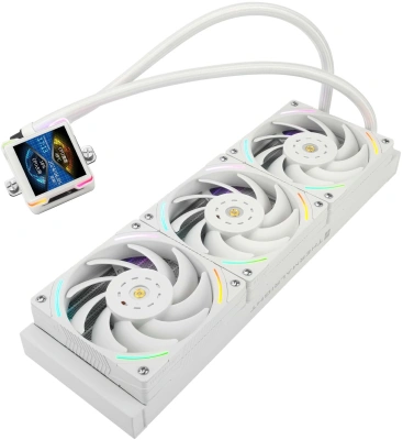 Система водяного охлаждения Thermalright Elite Vision 360 ARGB Soc-AM5/AM4/1200/1700/1851 белый 4-pin 29.4dB Al LCD Ret (E-VISION-360-WH-ARGB)