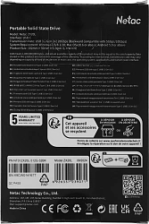 Накопитель SSD Netac USB-C 512GB NT01ZX20L-512G-32BK ZX20L черный