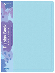 Папка с 10 прозр.вклад. Бюрократ Pastel PAST10BLUE A4 пластик 0.5мм торц.карм с бум. встав голубой