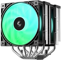 Устройство охлаждения(кулер) Deepcool AG620 G2 ARGB Soc-AM5/AM4/1200/1700/1851 серебристый/черный 4-pin 30.93dB Al+Cu 270W 1046gr Ret (R-AG620-BKAMMG2-G)
