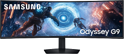 Монитор Samsung 49" Odyssey G9 S49FG916EIXCI черный VA LED 32:9 HDMI матовая HAS Piv 350cd 178гр/178гр 5120x1440 144Hz FreeSync Premium Pro DP USB 15.6кг