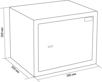 Сейф мебельный Cactus CS-SF-K30 взломостойкий 300x380x300мм ключевой