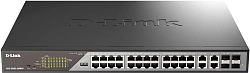 Коммутатор D-Link DSS-200G-28MPP/A1A (L2) 24x1Гбит/с 4xКомбо(1000BASE-T/SFP) 518W настраиваемый