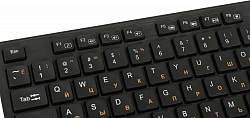Клавиатура + мышь Оклик 240M клав:черный мышь:черный USB беспроводная slim Multimedia (1091253)
