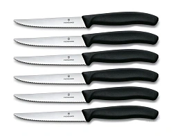 Набор ножей кухон. Victorinox Swiss Classic 6.7233.6 компл.:6предм. черный европодвес