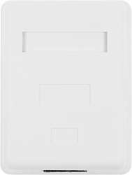 Розетка Hyperline SB1-1-8P8C-C5E-WHRJ45 1 кат.5E UTP бел. (упак.:1шт)