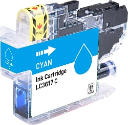 Картридж струйный Cactus CS-LC3617C голубой (14мл) для Brother MFC-J2330DW/J2730DW/J3530DW/J3930DW с чипом