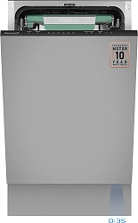 Посудомоечная машина встраив. Weissgauff BDW 4536 D Inverter Autoopen Timer Floor узкая инвертор