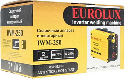 Сварочный аппарат Eurolux IWM250 инвертор ММА DC 7.8кВт