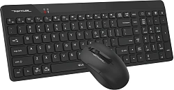 Клавиатура + мышь A4Tech Fstyler FG2300 Air2 клав:черный мышь:черный USB беспроводная slim (FG2300 AIR2 BLACK)