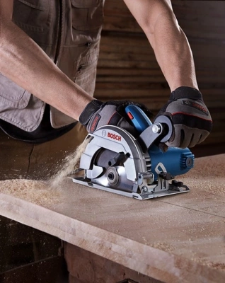 Циркулярная пила (дисковая) Bosch GKS 600 1200Вт (ручная) D диска.:165мм (06016A9020)
