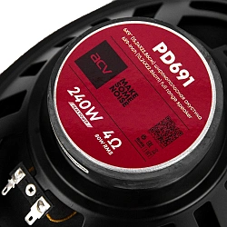 Колонки автомобильные ACV PD-691 BEATS (без решетки) 240Вт 91дБ 4Ом 16x23см (6x9дюйм) (ком.:2кол.) коаксиальные однополосные