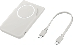 Мобильный аккумулятор Samsung External Battery Magnetic Wireless 5000mAh 15W 3A беспров.зар. серый (EB-U2500XJEGRU)