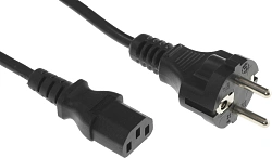 Шнур питания Lanmaster LAN-PP13/SH-1.8-BK C13-Schuko проводник.:3x0.75мм2 1.8м 220В 10А черный
